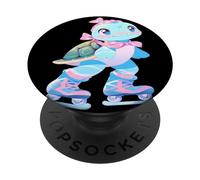 Turtle Ice Skating Figure Skater Ice Skates Kids PopSockets Swappable PopGrip