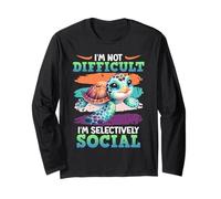 Turtle I'M NOT DIFFICULT SELECTIVE Funny Turtles Long Sleeve T-Shirt