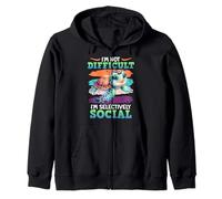Turtle I'M NOT DIFFICULT SELECTIVE Funny Turtles Zip Hoodie