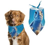 Turtle in Blue Water Pet Scarf Exquisite Fashion Dog Bandanas Breathable Triangle Cat Dogs Bibs Scarf for Dog Bandana for Small Medium Large Kerchief
