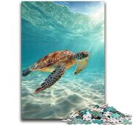 Turtle in The Ocean 1000 Piece Jigsaw Puzzles for Teenagers,Challenging Game Gifts for Is Ideal As A Gift for The Whole Family (38x52cm)