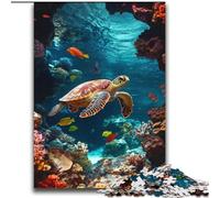 Turtle in The Ocean Adult Puzzles 2000 Pieces, Challenging Game And Family Play Artists Collection, Fine Art for Age 14 Years Up (70x100cm)