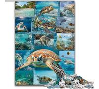 Turtle in The Ocean Jigsaw Puzzles for Adults 1000 Piece Puzzle, Pattern Assembly Fun at Home Activities, Birthday Present,Travel Gifts (50x75cm)