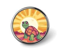 Turtle in the sun Novelty Pin Badge Lapel Pin Brooch Badge Tie Jewelry Decor for Hats Jackets Shirts