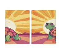 Turtle in The Sun Passport Holder Ultra Slim PU Leather Travel Document Organizer Compact Premium International US Passport Protector Cover for Women Men