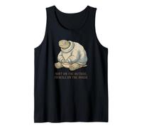 Turtle Ironic Quote Fragile On Inside Tank Top