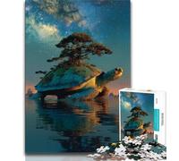 Turtle Island Landscape 1000 Piece Jigsaw Puzzle for Adults Teens,Decompressing Intellectual Educational Toy Perfect Decoration (50x75cm)