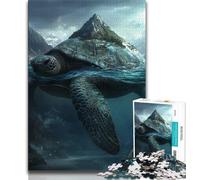 Turtle Island Landscape 1000 Piece Jigsaw Puzzles for Teenagers Gifts,Help The Brain Exercise Addictive Toys to Cultivate Patience Suitable for Couples (50x75cm)