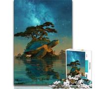 Turtle Island Landscape Jigsaw Puzzles for Teenagers 1000 Pieces,Challenging Game Gifts for Is Ideal As A Gift for The Whole Family (38x26cm)
