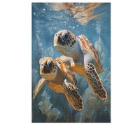 Turtle Jigsaw Puzzles for Kids 1000 Pieces 3d Wooden Puzzle Decompression Game for Adults Women Girl Educational Game Toys 78×53cm
