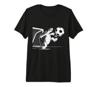 Turtle Kicking A Soccer Ball Cutting Through Air Premium T-Shirt