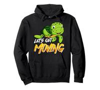 Turtle LET'S GET MOVING Funny Sea Turtle Pullover Hoodie