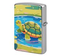 Turtle Lighter Case Metal Double-Sided Lighter Cover Pocket Lighters Sleeve Windproof Lighters Accessories for Men Women