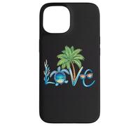 Turtle Love Tropical Palm Tree Ocean Sunset Coastal Summer Case for iPhone 15