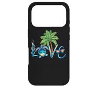 Turtle Love Tropical Palm Tree Ocean Sunset Coastal Summer Case for iPhone 17 Pro
