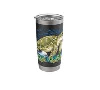 Turtle Lover Cape Shore Harbor Coffee Tea Mug Cup, Playa Sea Stainless Steel Insulated Tumbler