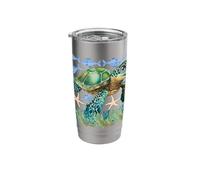 Turtle Lover Cape Shore Harbor Coffee Tea Mug Cup, Playa Sea Stainless Steel Insulated Tumbler