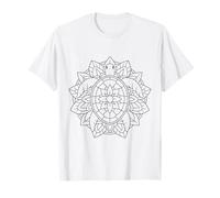 Turtle Mandala Line Art in Coloring Style T-Shirt