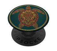 Turtle Mandala Sacred Geometry Boho PopSockets Adhesive PopGrip