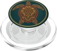 Turtle Mandala Sacred Geometry Boho PopSockets PopGrip for MagSafe