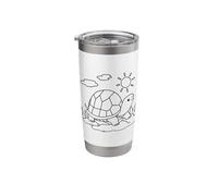 Turtle Mandala to Color for Children Stainless Steel Insulated Tumbler