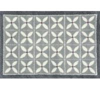 Turtle Mat, Flower Fields 40X60cm Grey - Dee Hardwicke design - Highly absorbent Indoor barrier mat with Multi-Grip backing