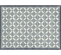 Turtle Mat, Flower Fields grey 60x85cm, indoor with Multi-Grip backing