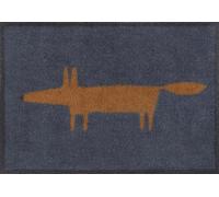 Turtle Mat Mr Fox Navy Design Scion Living Collection - Super Absorbent indoor barrier mat 60x85cm Multi-Grip back