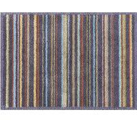 Turtle Mat Runner Charcoal Stripe - Highly absorbent Indoor barrier mat with Multi-Grip backing 75x120cmcm