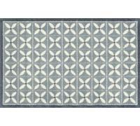 Turtle Mat, Runner, Flower Fields 75X120cm Grey - Dee Hardwicke design - Highly absorbent Indoor barrier mat with Multi-Grip backing, A120DV