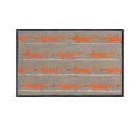 Turtle Mat Runner - Running Foxes -Brown - Scion Living Design 75x120cm Multi-Grip back