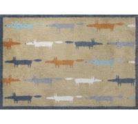 Turtle Mat Running Mr Fox 60x85cm, inside and outside, washable, with multi-grip backing, multi-colour