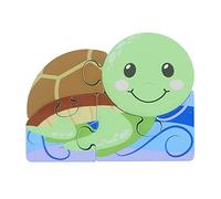 Turtle Mini Wooden Puzzles - My First Puzzles, Jigsaw Puzzle Games with Sea life Animal - Educational Toys For 1 Year Old + Toddler, Montessori Early Development & Activity Toys by Orange Tree Toys