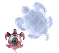 Turtle Mold - 6.30 * 7.48 * 1.06in DIY Sea Turtle Tray Mold | Food-Grade Silicone Large Tortoise Resin Casting Mould | Resilient Animal Craft Making Kit for Wedding