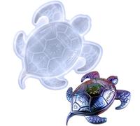 Turtle Mold - Flexible Intricate Detail, 3D Marine Creature Polymer Pattern, Handmade Coastal Tortoise Sculpture, 16x19x2.7cm Elastic Clear Matrixs Press | Art Stamp for Artisans & Sculptors
