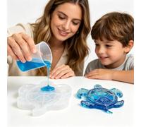 Turtle Molds for Resin Large 3D Realistic Flexible Silicone Easy Release | Reusable Animal Craft Mould for Concrete Clay LED Adhesive Wax, All Skin Types, Body Care Gift
