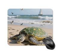 Turtle Mouse Pad Square Laptop Mouse Mat Cute Computer Mousepad Keyboard Pad Non-Slip Desk Pads for Gaming Office Work Home 20 * 25cm