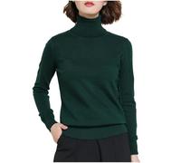 Turtle Neck for Women UK Long Sleeve Polo Roll Neck Tops Casual Loose Fit Sweater Ladies Elegant Sweatshirts Soft Thermal Winter Warm Lightweight Stretchy Slim Fit Blouse Pullover Solid 8-18