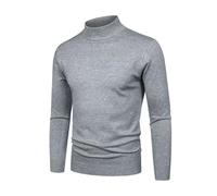 Turtle Neck Jumpers for Men, Mens Sweater Textured, Sweatshirt Half Turtleneck Warm Thickened Sweaters Base Knit Sweater for Autumn and Winter Fashionable Turtleneck Slim Fit Comfortable