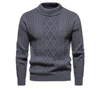 Turtle Neck Jumpers for Men with Mock Shirt Collar, Large Size Comfortable Loungewear Fashionable Casual Hooded Stand Collar Soft Warm Long Sleeves Knitted Autumn Winter Round Sweatshirts Jogging Work