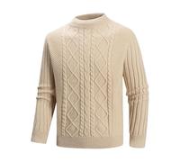 Turtle Neck Jumpers for Men with Mock Shirt Collar, Simple Solid Color Breathable Long Sleeves Large Size Slim Fit Loungewear Hooded Comfortable Casual Thickened Round Knitted Sweatshirts Sport Work