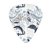 Turtle Octopus Pattern Ocean Theme High-Quality, Wear-Resistant And Tough Guitar Picks Give You A Different Musical Experience