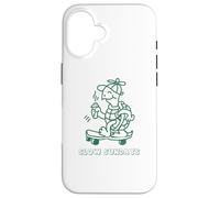 Turtle on Skateboard Slow Sundays Lazy Days Funny Statement Case for iPhone 16
