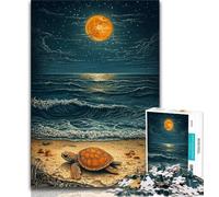 Turtle on The Beach 1000 Piece Jigsaw Puzzles for Adults,Challenging To Complete But Fun And Humorous Unique Home Decor And Gifts (75x50cm)