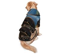 Turtle On The Beach Dog Hoodie for Medium and Large Dogs â€“ Soft Polyester Pet Clothes, Suitable for All Seasons