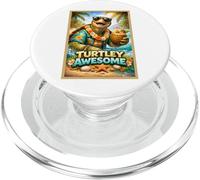 Turtle on Vacation Hawaii Fun Animal Parody Art Print Poster PopSockets PopGrip for MagSafe