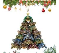Turtle Ornaments for Christmas Tree | Decorative Holiday Ornament - 2D Acrylic Sea Turtle Shape Decorative Pendants for Garden Door Backyard Party Mantel Wall Wreath Holiday Home