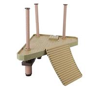 Turtle Pier Floating Turtle Basking Platform Reptiles Terrapin Dock with Ramp Ladder Aquarium Fish Tank Decor for Small Reptile Tortoise Newt