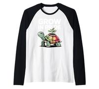 Turtle Plant Lover Slow Growing Plants Shell Planter Tortois Raglan Baseball Tee