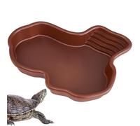 Turtle Pool | Reptile Bathing Pool with and Nurture Stand - Aquarium Ornament for Turtle Bearded Gecko for Backyard, Balcony, Garden